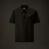 Metropolis Series gemerceriseerde jersey polo met korte mouwen en halve rits