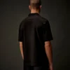Metropolis Series gemerceriseerde jersey polo met korte mouwen en halve rits