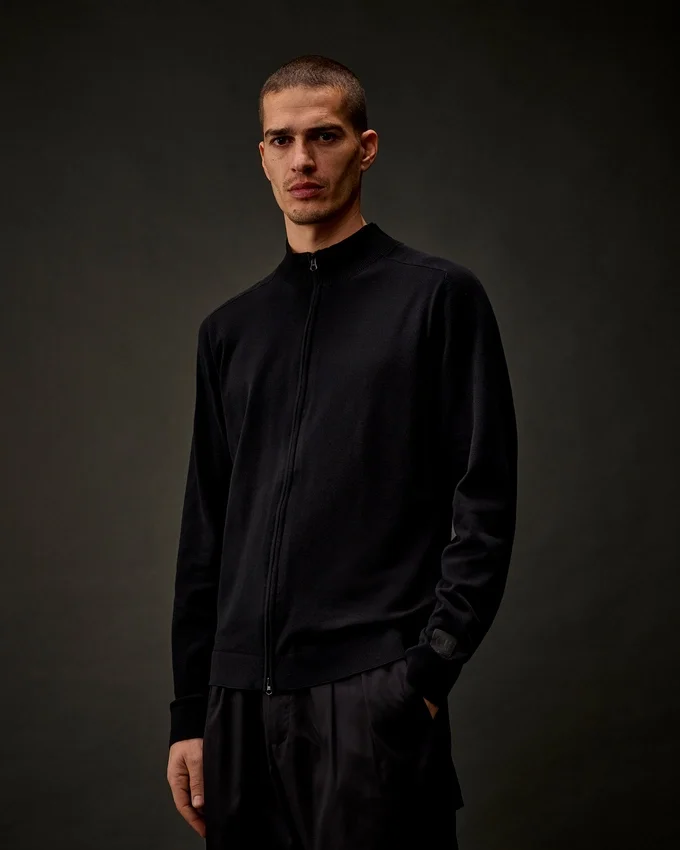 Metropolis Series katoenen stretchvest met rits