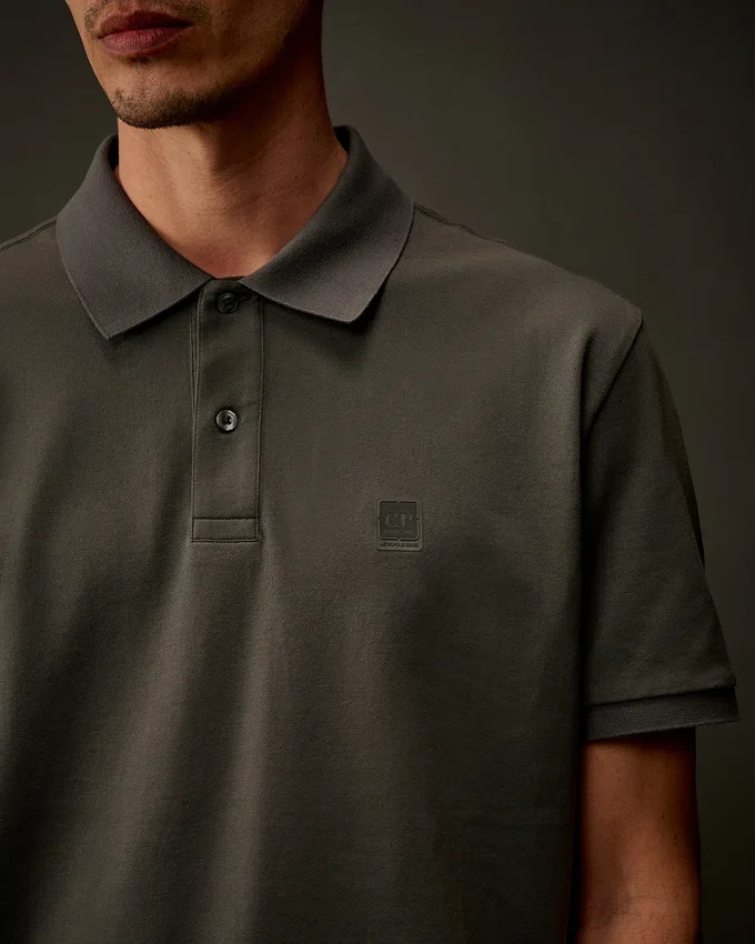 Metropolis Series stretch piqué poloshirt met korte mouwen