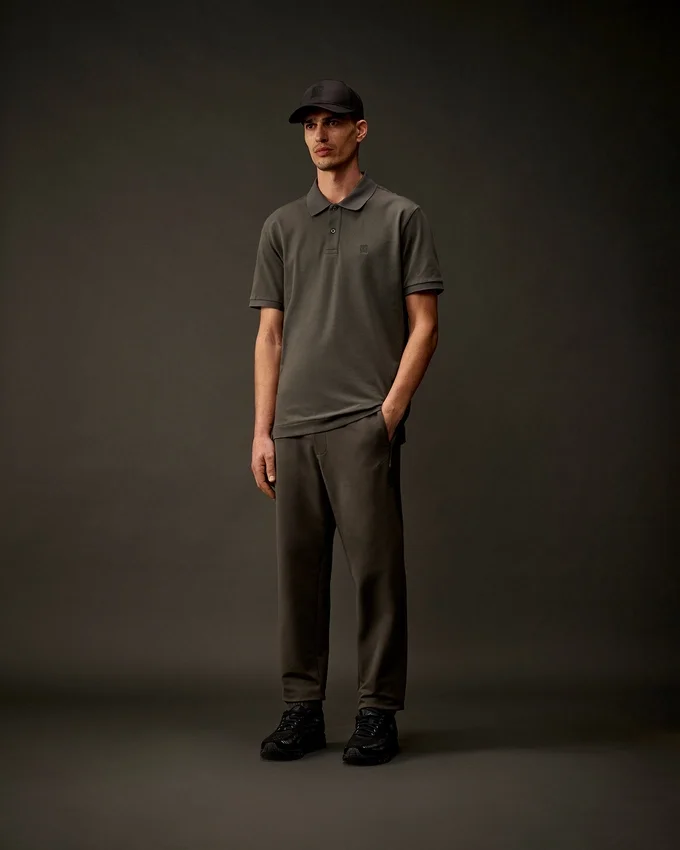 Metropolis Series stretch piqué poloshirt met korte mouwen