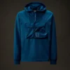 Metropolis Series stretchfleece sweatshirt met capuchon en halve rits