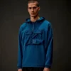 Metropolis Series stretchfleece sweatshirt met capuchon en halve rits