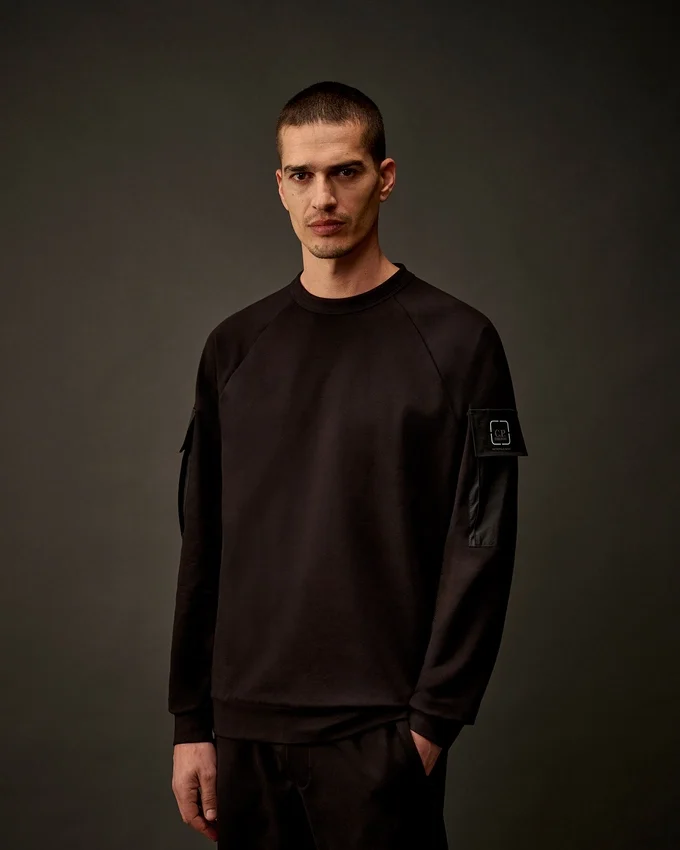 Metropolis Series stretchfleece sweatshirt met gemengde rondhals
