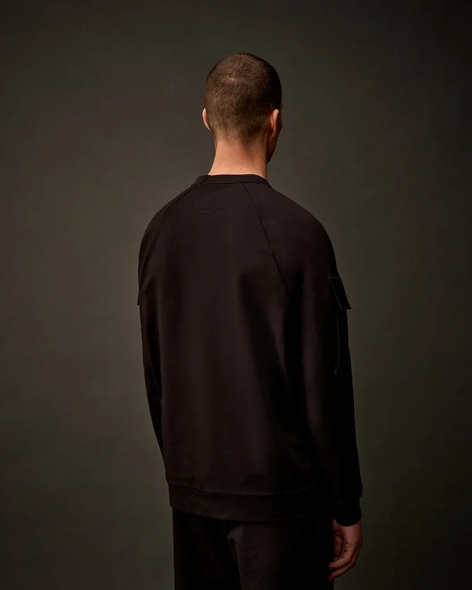 Metropolis Series stretchfleece sweatshirt met gemengde rondhals