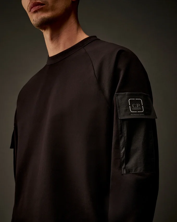 Metropolis Series stretchfleece sweatshirt met gemengde rondhals