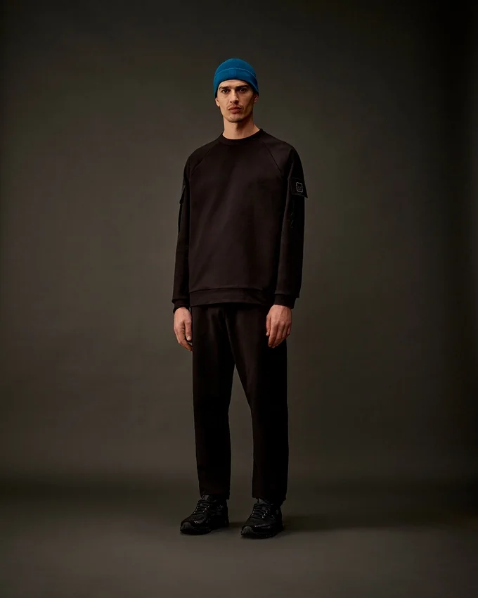 Metropolis Series stretchfleece sweatshirt met gemengde rondhals
