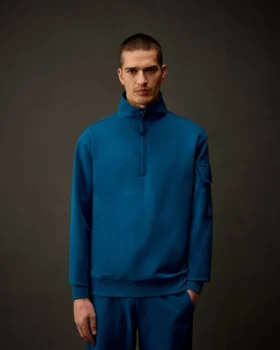 Metropolis Series stretchfleece-sweatshirt met halve rits