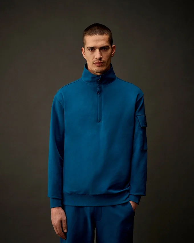 Metropolis Series stretchfleece-sweatshirt met halve rits