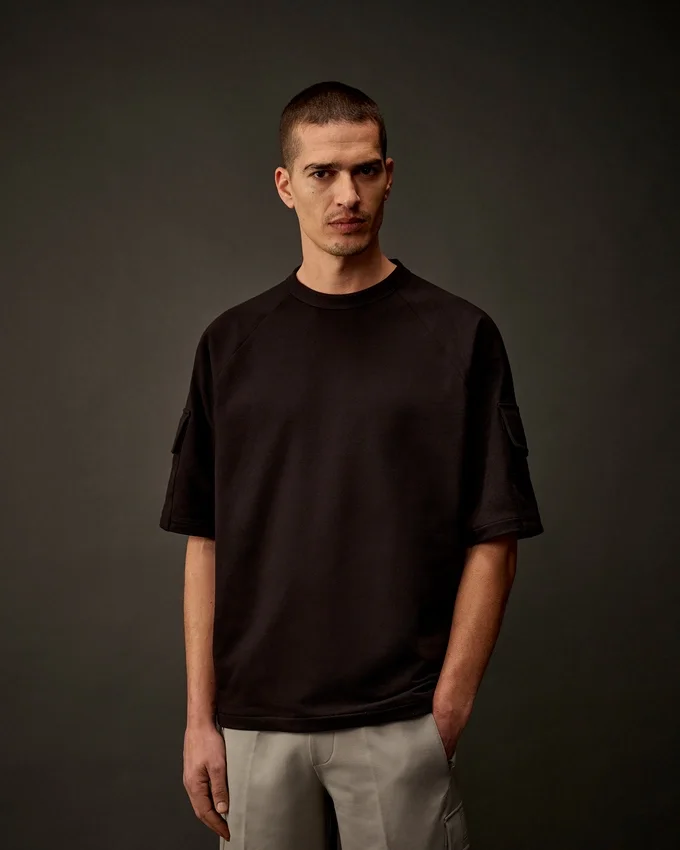 Metropolis Series stretchfleece-sweatshirt met korte mouwen