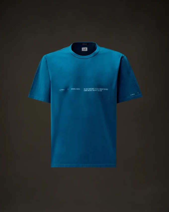 Metropolis Series T-shirt met korte mouwen van gemerceriseerd jersey