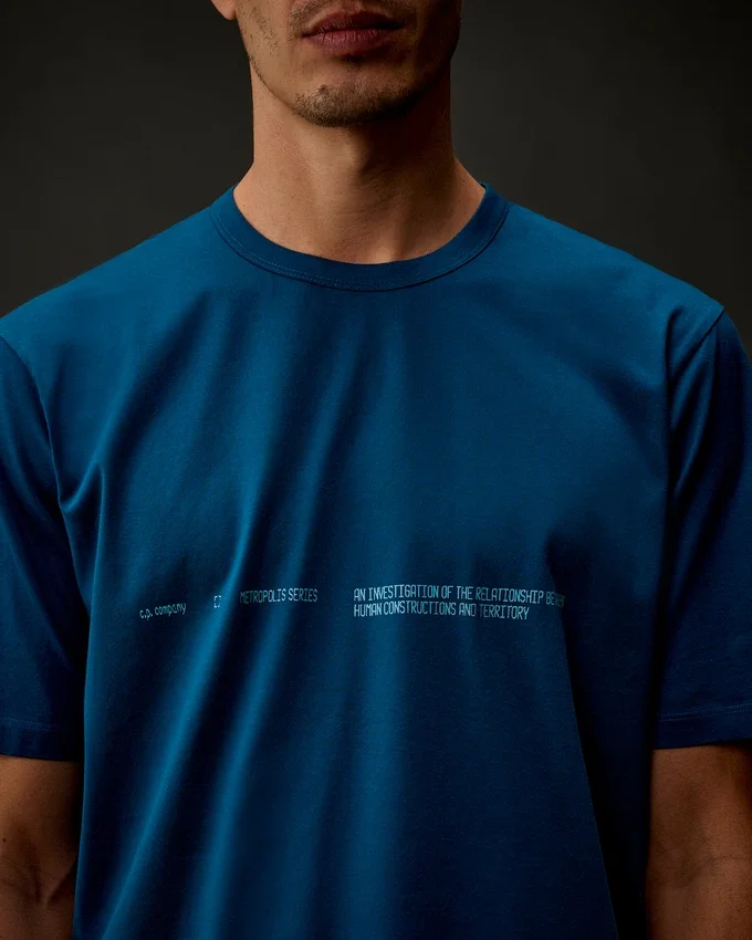Metropolis Series T-shirt met korte mouwen van gemerceriseerd jersey