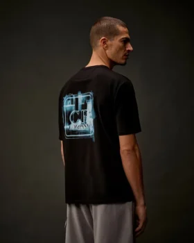 Metropolis Series T-shirt met korte mouwen van gemerceriseerd jersey en bedrukt embleem