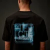 Metropolis Series T-shirt met korte mouwen van gemerceriseerd jersey en bedrukt embleem