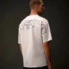 Metropolis Series T-shirt met korte mouwen van gemerceriseerd jersey en borduursel op de rug
