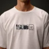 Metropolis Series T-shirt met korte mouwen van gemerceriseerd jersey en borduursel op de rug