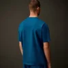 Metropolis Series T-shirt met korte mouwen van gemerceriseerd jersey en een rubberen logo-badge