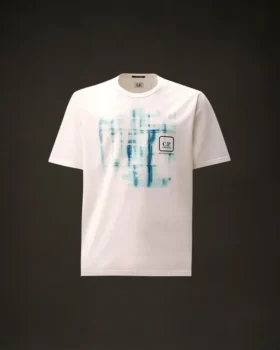 Metropolis Series T-shirt met korte mouwen van gemerceriseerd jersey en grafisch logo
