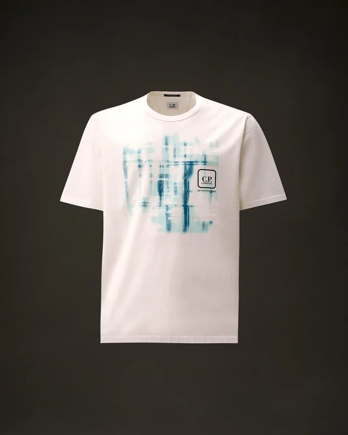 Metropolis Series T-shirt met korte mouwen van gemerceriseerd jersey en grafisch logo