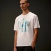 Metropolis Series T-shirt met korte mouwen van gemerceriseerd jersey en grafisch logo