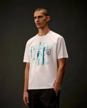 Metropolis Series T-shirt met korte mouwen van gemerceriseerd jersey en grafisch logo