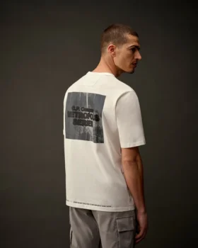 Metropolis Series T-shirt met korte mouwen van gemerceriseerd jersey en grafische print