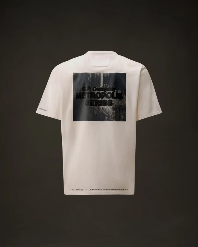 Metropolis Series T-shirt met korte mouwen van gemerceriseerd jersey en grafische print