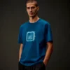 Metropolis Series T-shirt met korte mouwen van gemerceriseerd jersey en logo-badge