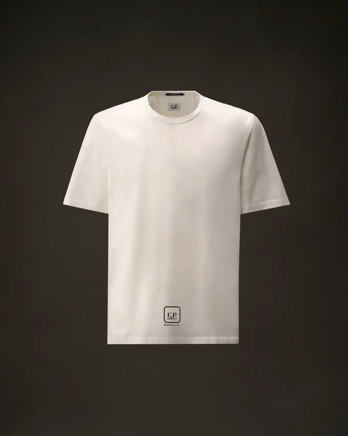 Metropolis Series T-shirt met korte mouwen van gemerceriseerd jersey en print