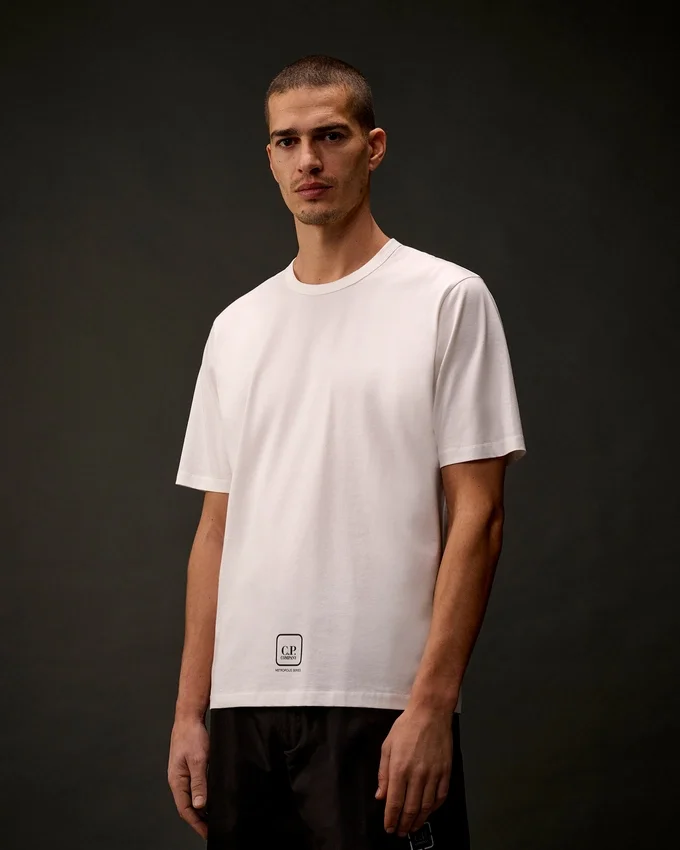 Metropolis Series T-shirt met korte mouwen van gemerceriseerd jersey en print