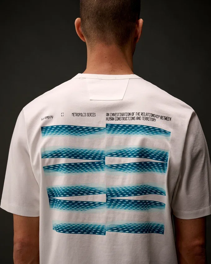 Metropolis Series T-shirt met korte mouwen van gemerceriseerd jersey en print