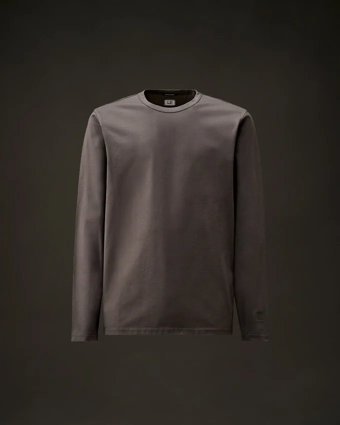 Metropolis Series T-shirt met lange mouwen van gemerceriseerd jersey