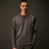 Metropolis Series T-shirt met lange mouwen van gemerceriseerd jersey