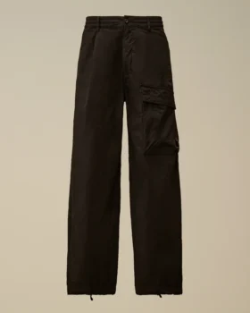 Micro-Reps broek met boxy pijpen en zakken met Lens