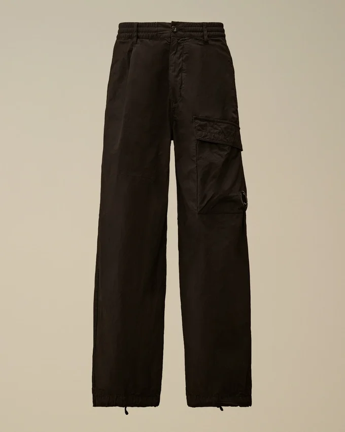 Micro-Reps broek met boxy pijpen en zakken met Lens