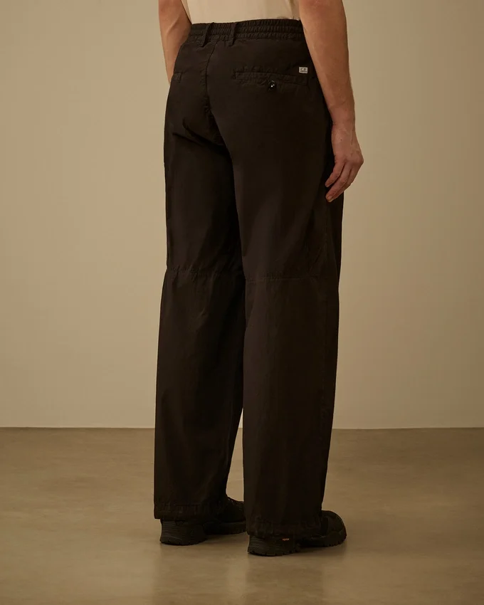 Micro-Reps broek met boxy pijpen en zakken met Lens