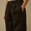 Micro-Reps broek met boxy pijpen en zakken met Lens