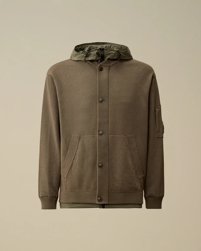 Omkeerbare hoodie van katoenmix