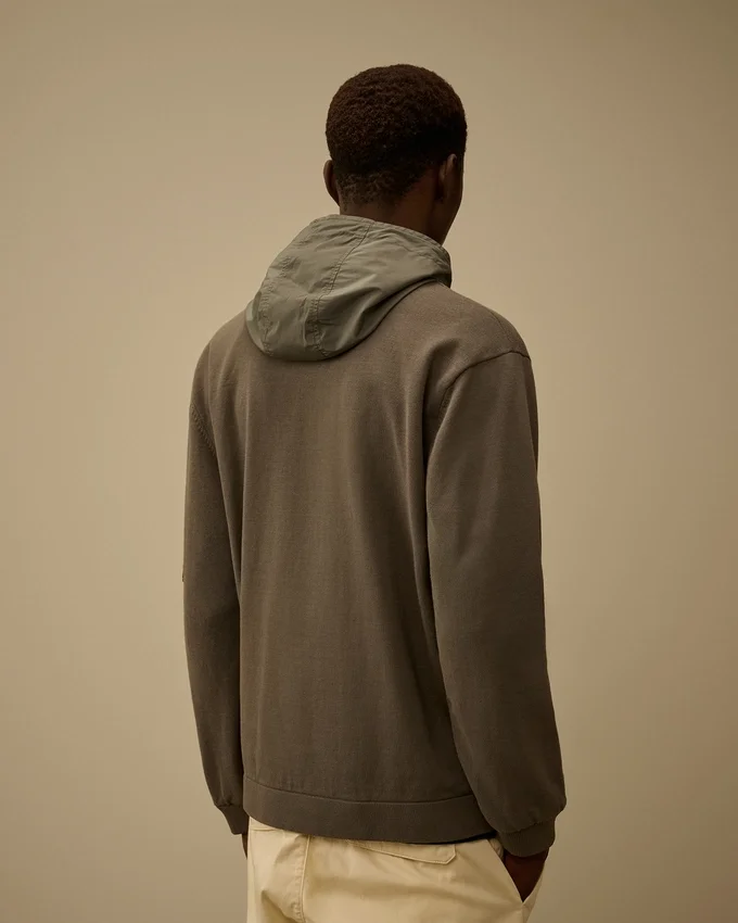 Omkeerbare hoodie van katoenmix