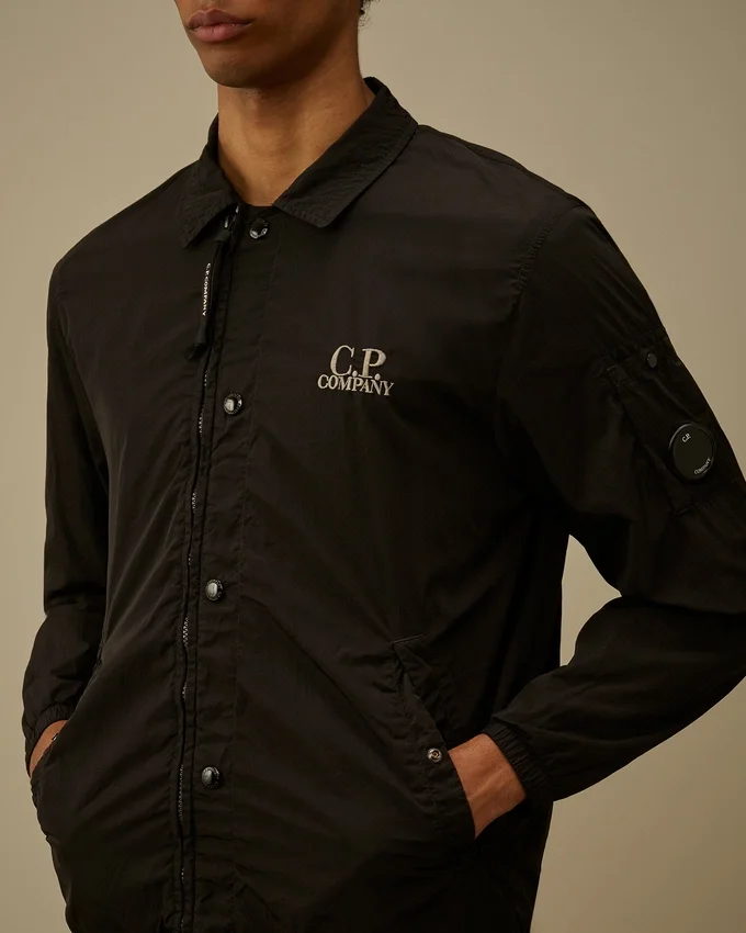 Overshirt met rits en Chrome-R-print