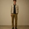 Overshirt met ritssluiting van katoen/linnen met Lens-print