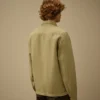 Overshirt van gebroken twill met knopen