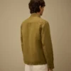 Overshirt van katoen/linnen met Lens-ritssluiting