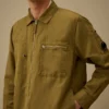 Overshirt van katoen/linnen met Lens-ritssluiting