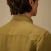 Overshirt van katoen/linnen met Lens-ritssluiting
