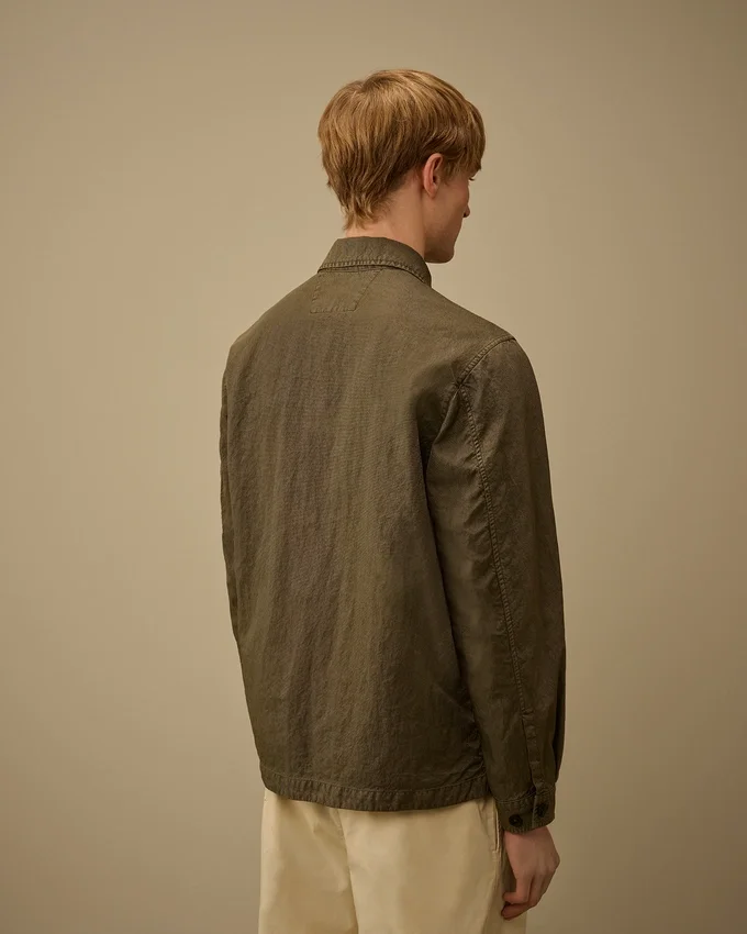 Panama-R overshirt met rits en Lens-details