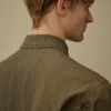 Panama-R overshirt met rits en Lens-details