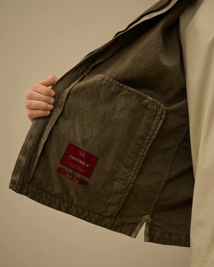 Panama-R overshirt met rits en Lens-details