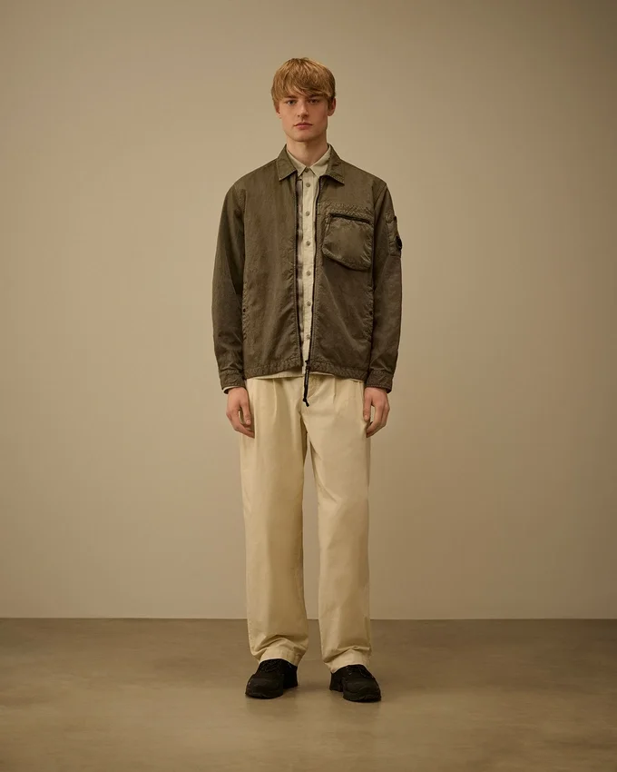Panama-R overshirt met rits en Lens-details