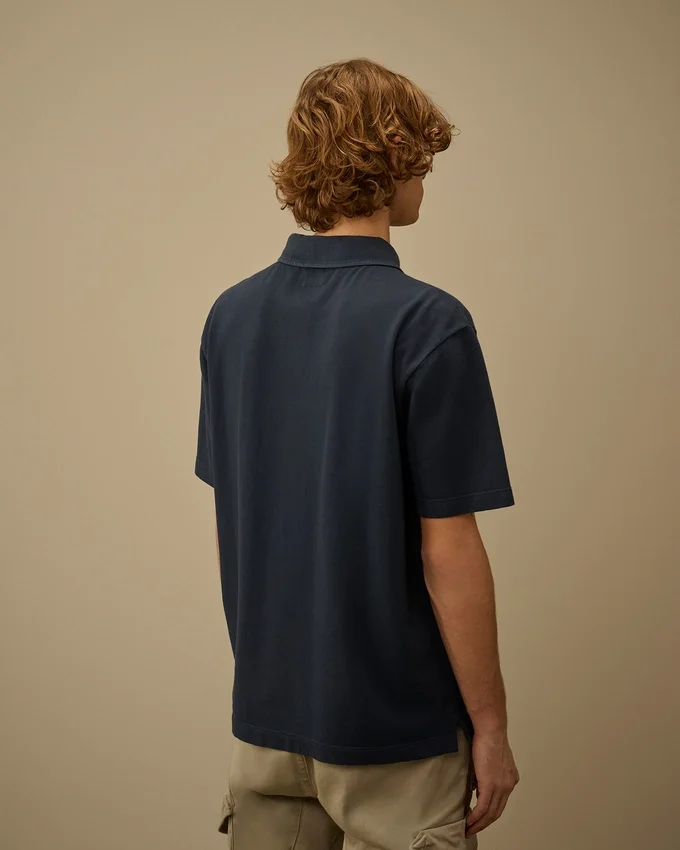 Polo met korte mouwen van 24/1 piqué